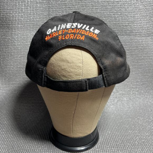 Harley Davidson Baseball Cap Mens One Size Black Embroidered Gainesville Florida - Picture 6 of 9